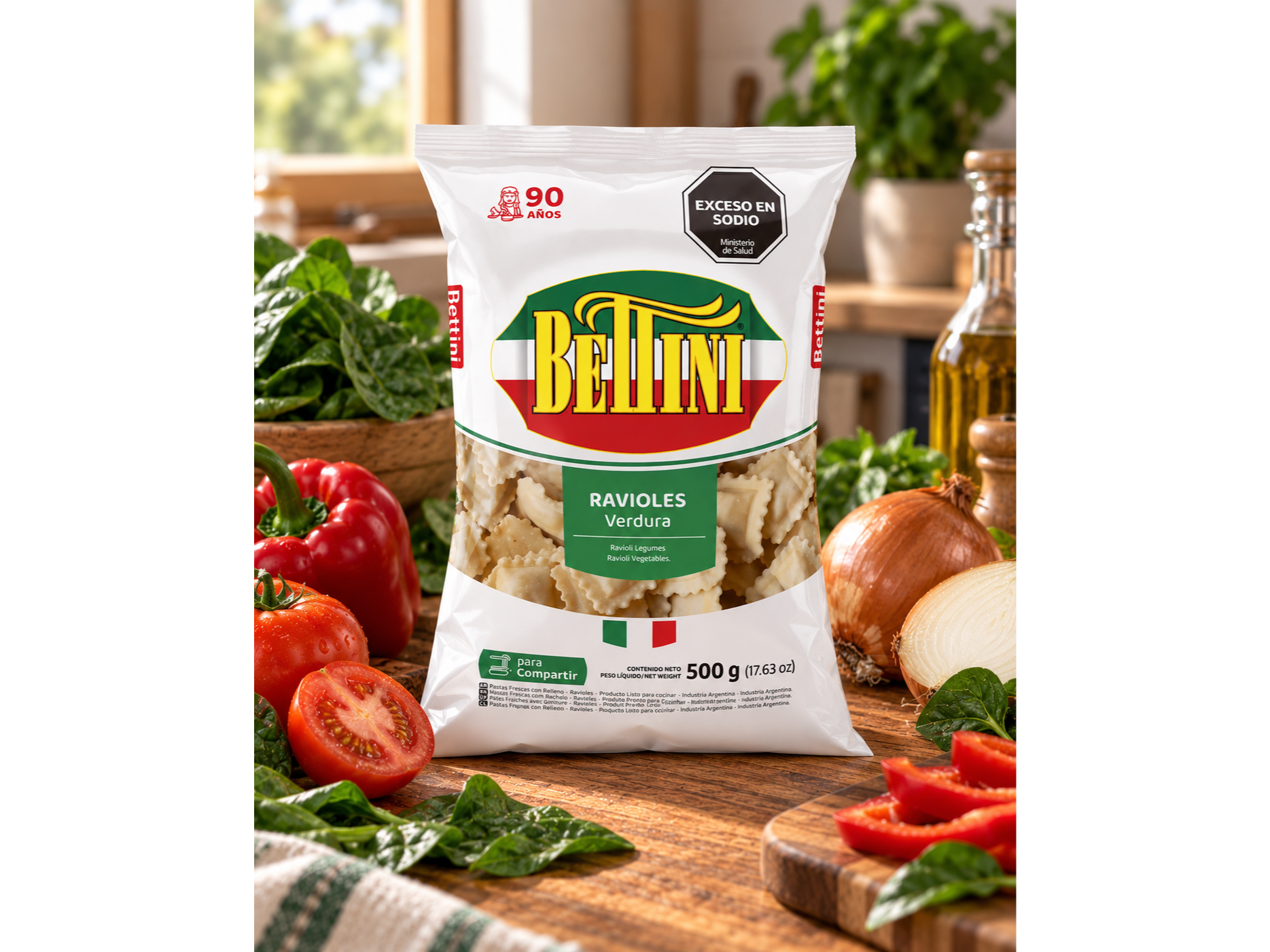 Ravioles Verdura - 500 gr. de Fábrica de Pastas Bettini