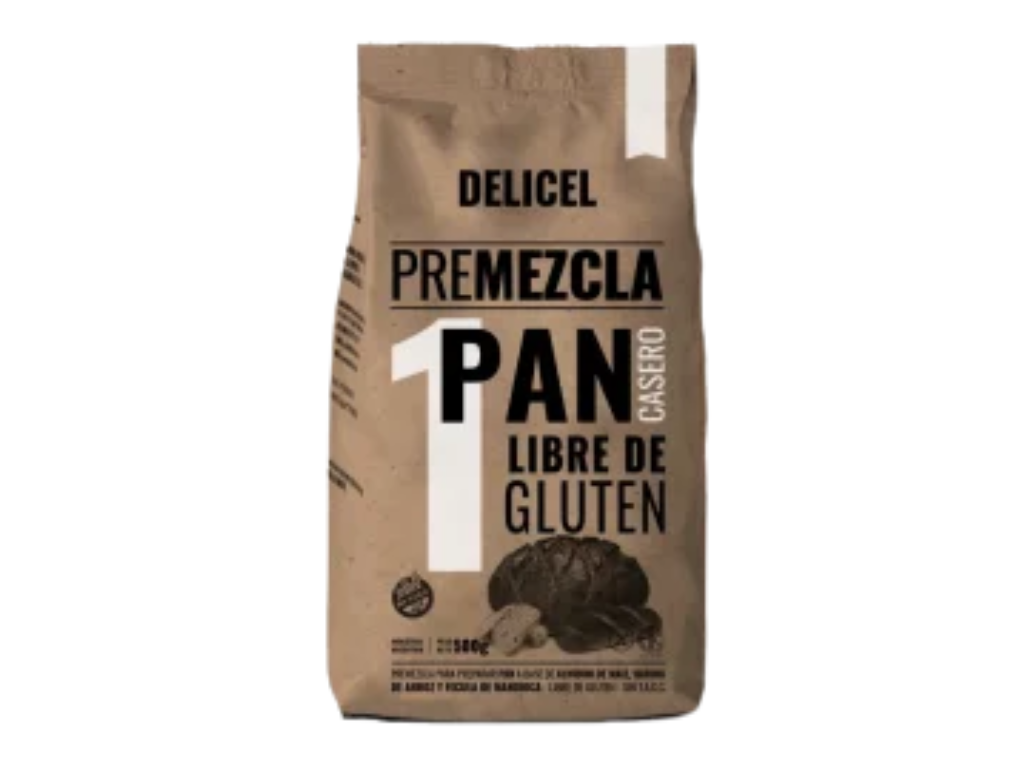 Premezcla SinTacc p/ Pan Casero x 500gr "Delicel"