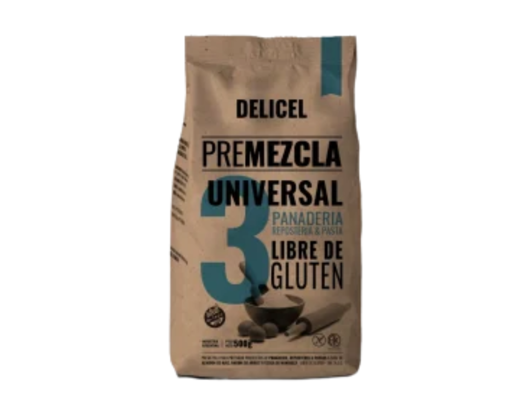 Premezcla SinTacc p/ Panificados Universal x 500gr "Delicel"