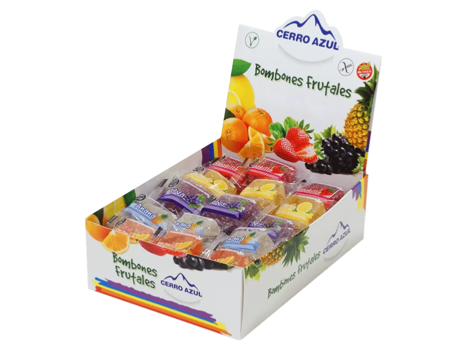 Bombón Frutal Sin Gluten Vegano x18gr "Cerro Azul
