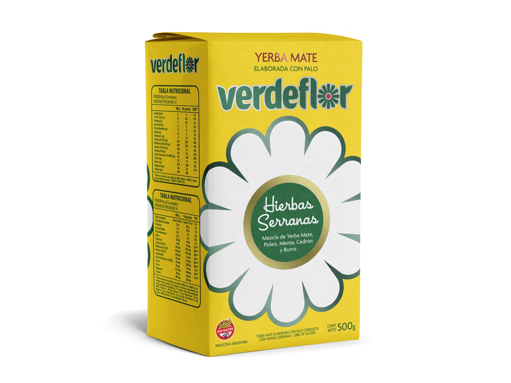 Yerba mate "Verdeflor" Hierbas Serranas