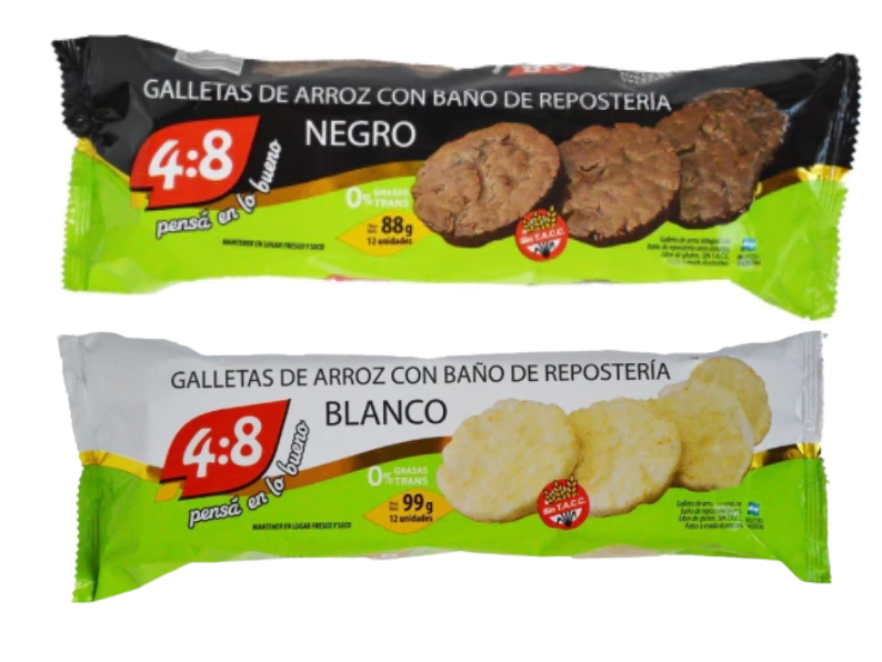 Galletas de arroz con baño de repostería x 88gr.