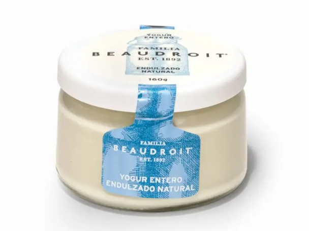 Yogur ENTERO endulzado natural x 160gr