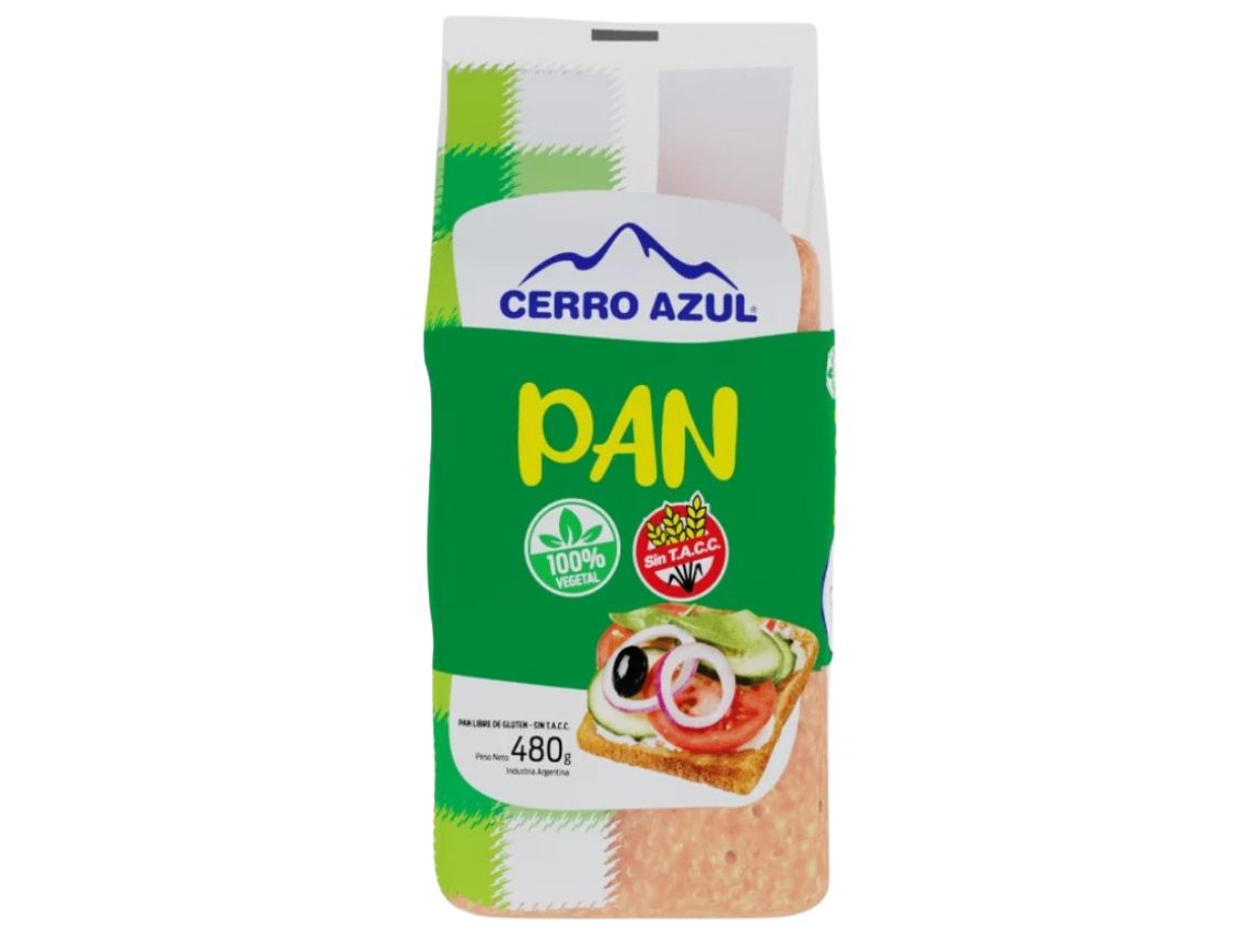 Pan de Molde Sin Gluten Vegano x450gr "Cerro Azul"