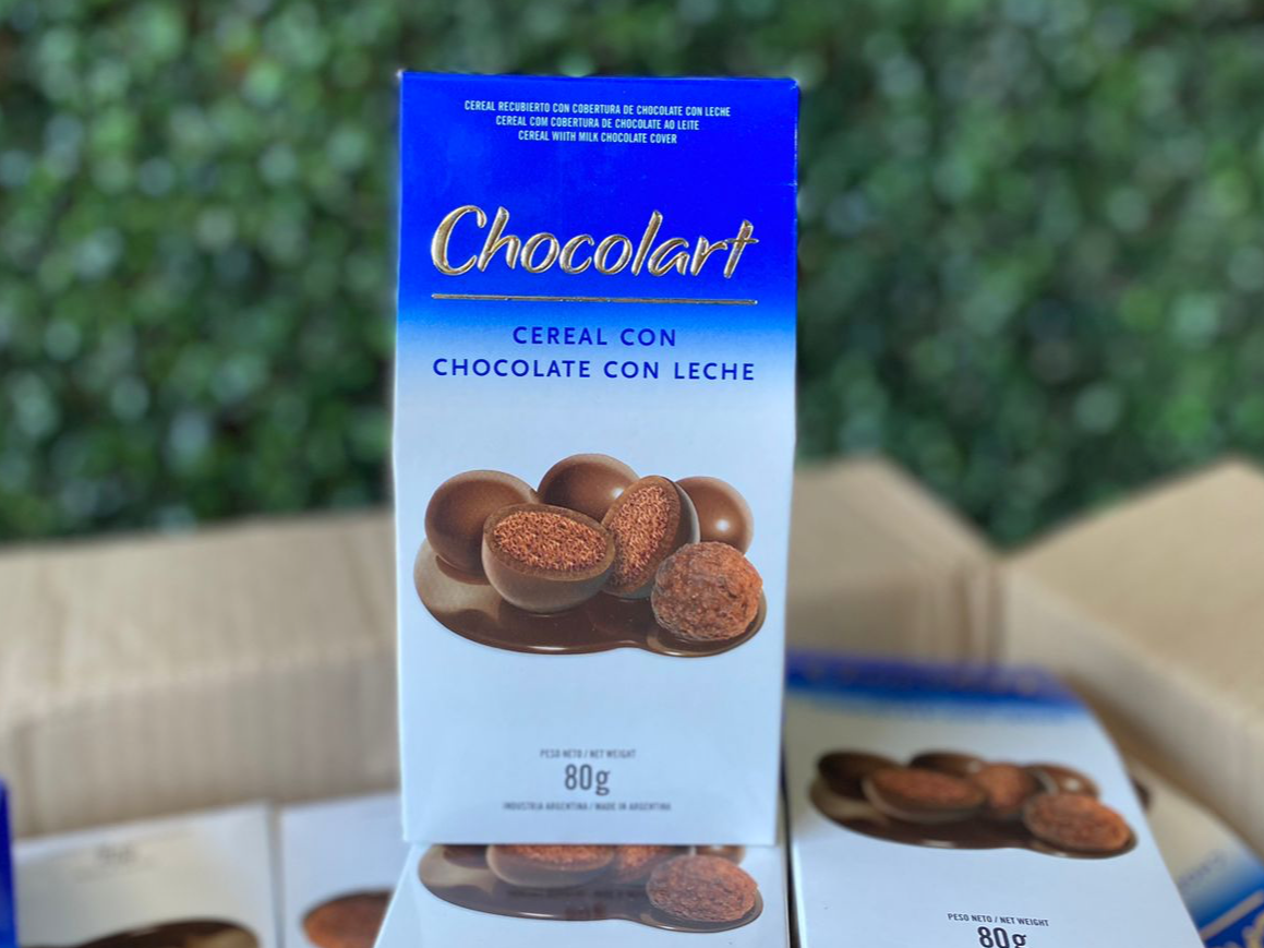 Balón cereal chocolatado cob.Leche Estuche x 80 gr.