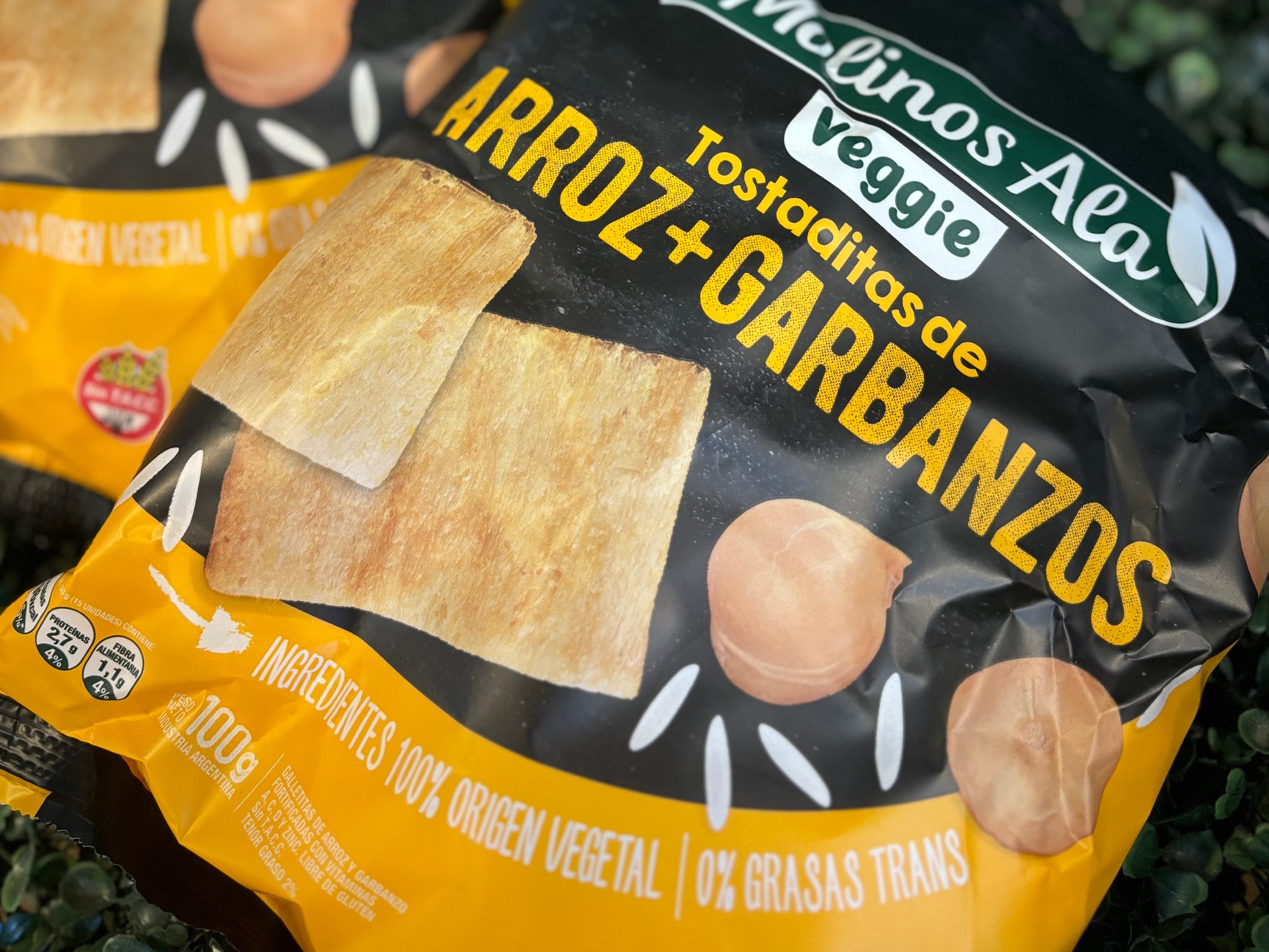 Tostadas Veganas de Arroz y Garbanzo x 100 gr.