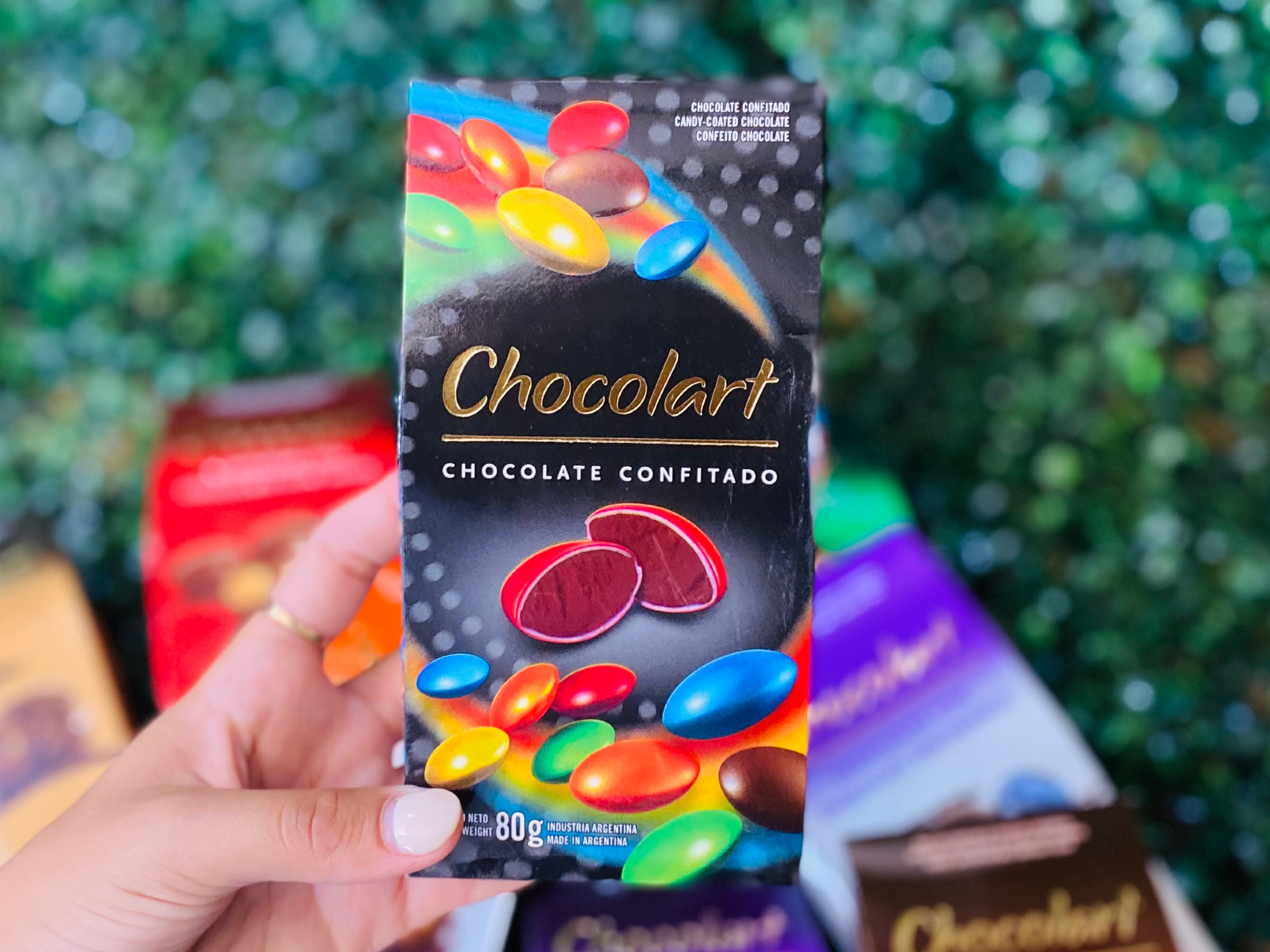 Chocolate confitado de colores x 80 gr estuche