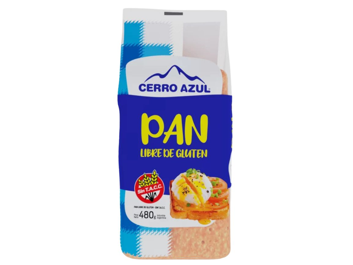 Pan de Molde Sin Gluten x450gr "Cerro Azul"