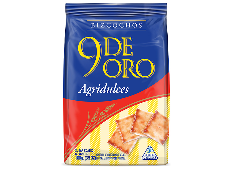 Pack x 10 Galletitas 9 de Oro Agridulce 100 gr.