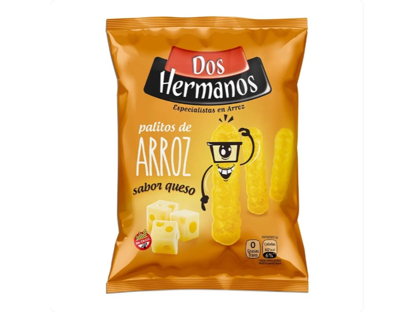 Pack x 5 Snack Dos hermanos Palitos de queso x 80 Gr.