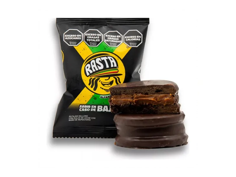 Alfajor Rasta Negro  x 5 unidades