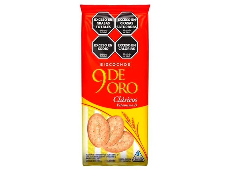 Pack x 5 Bizcochos 9 de Oro clásicos x 200 gr