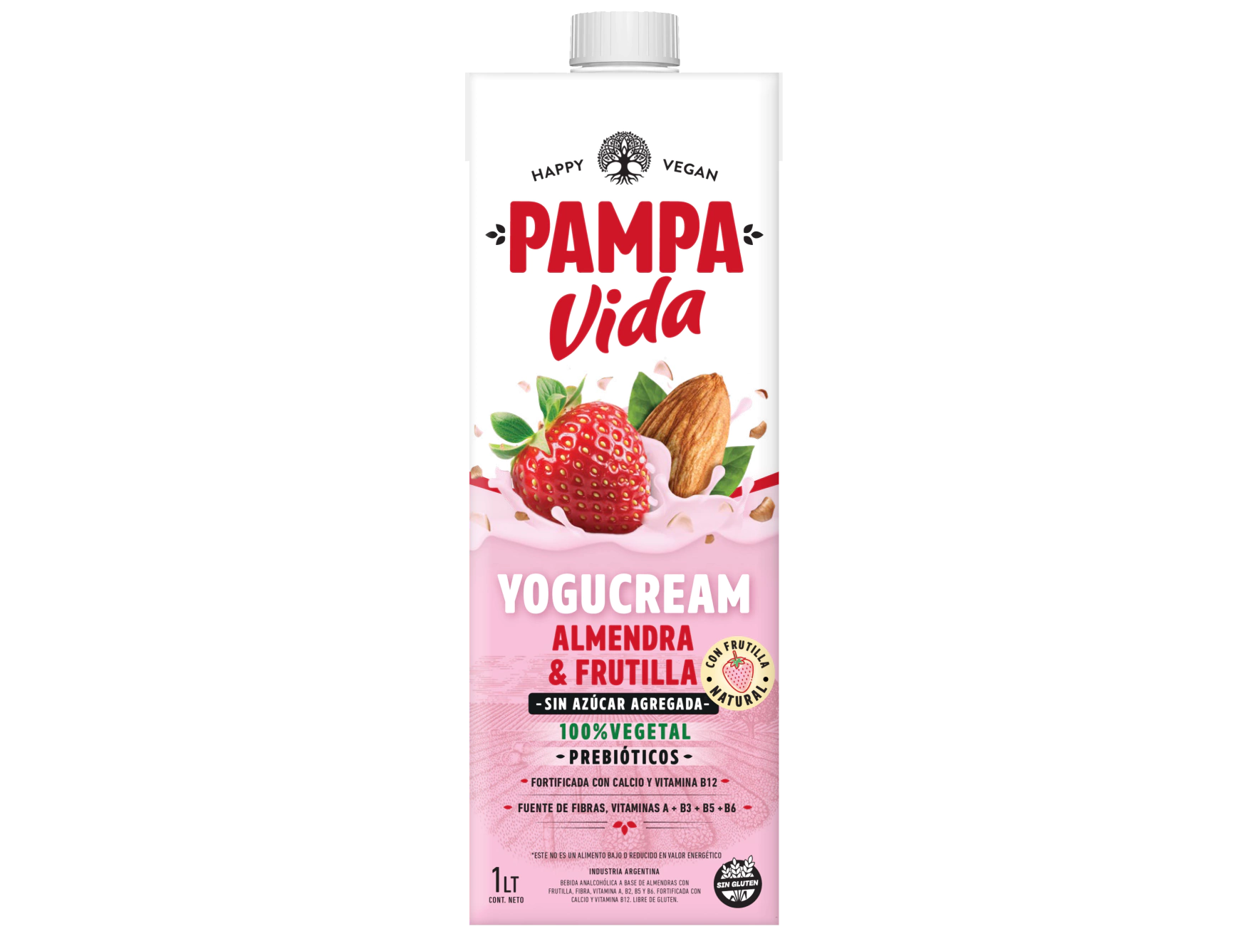 Yogurcream Almendra Frutilla 1 lt