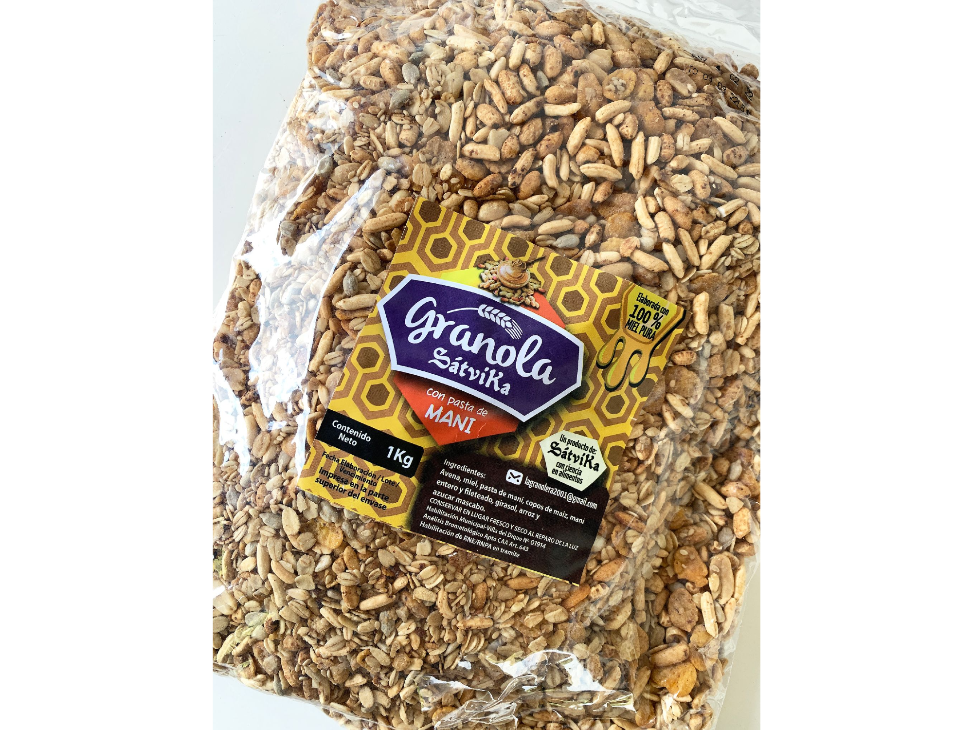 Granola con pasta de mani