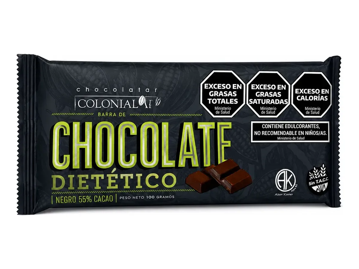 Chocolate Colonial Dietetico 55% Cacao