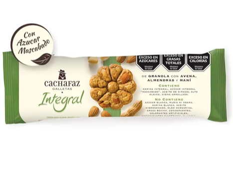 Galleta Cachafaz Integrales Almendra y Mani