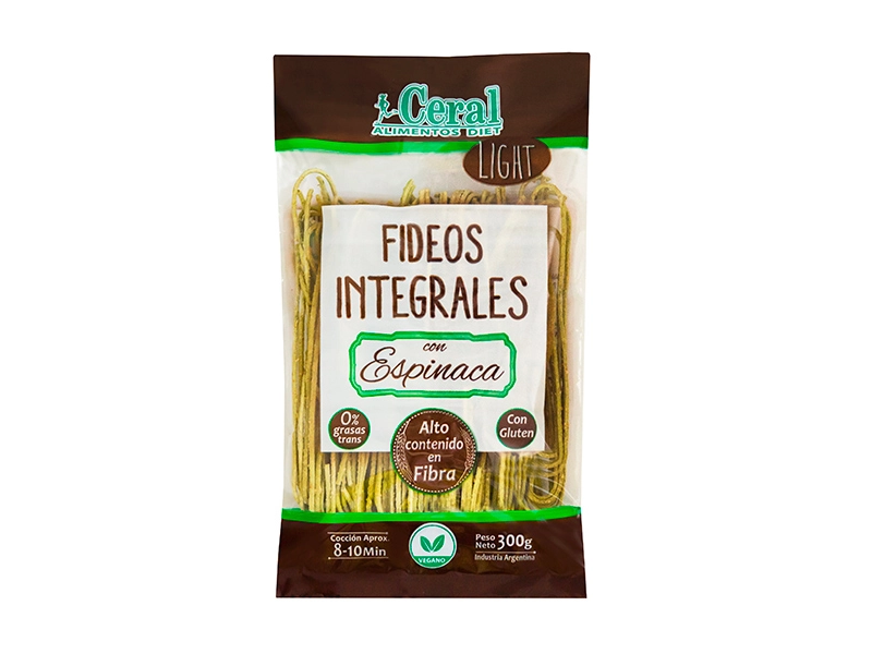 Fideos Integrales Espinaca