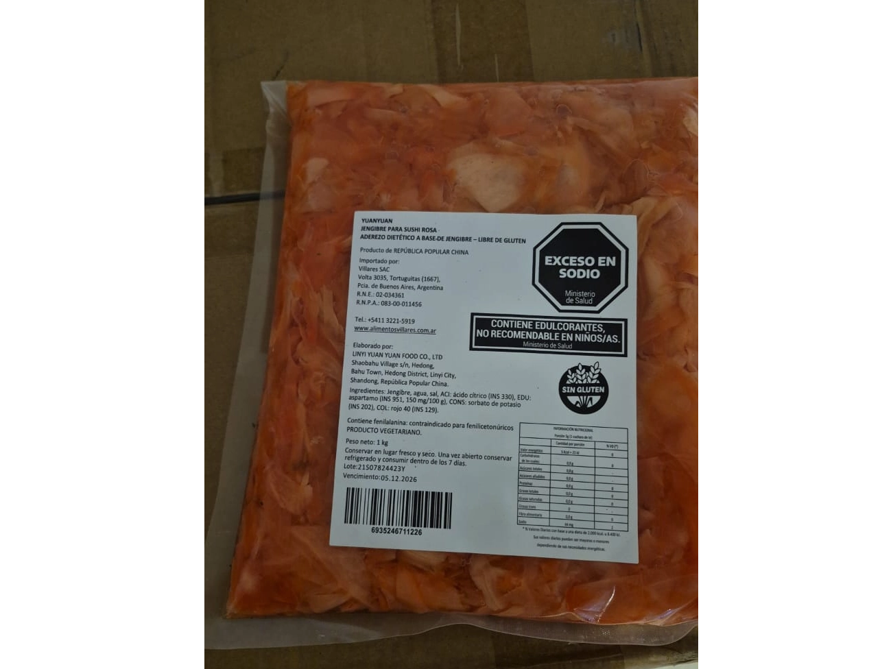 Jengibre Rosa para Sushi x 1kg