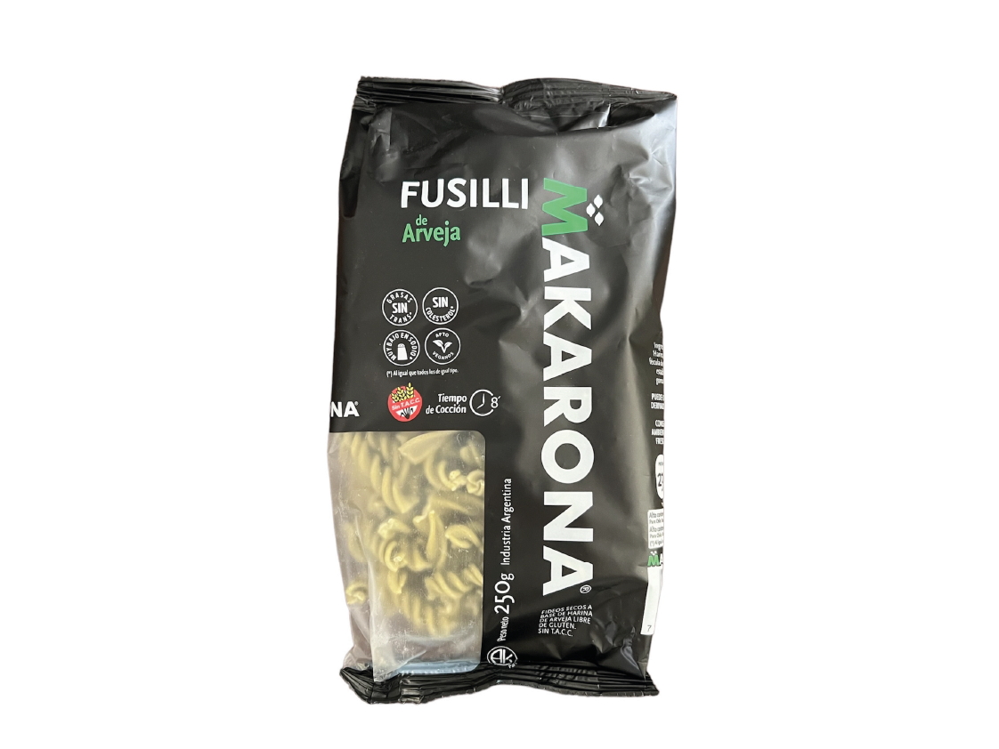 Fideos Fusilli de Arvejas Makarona