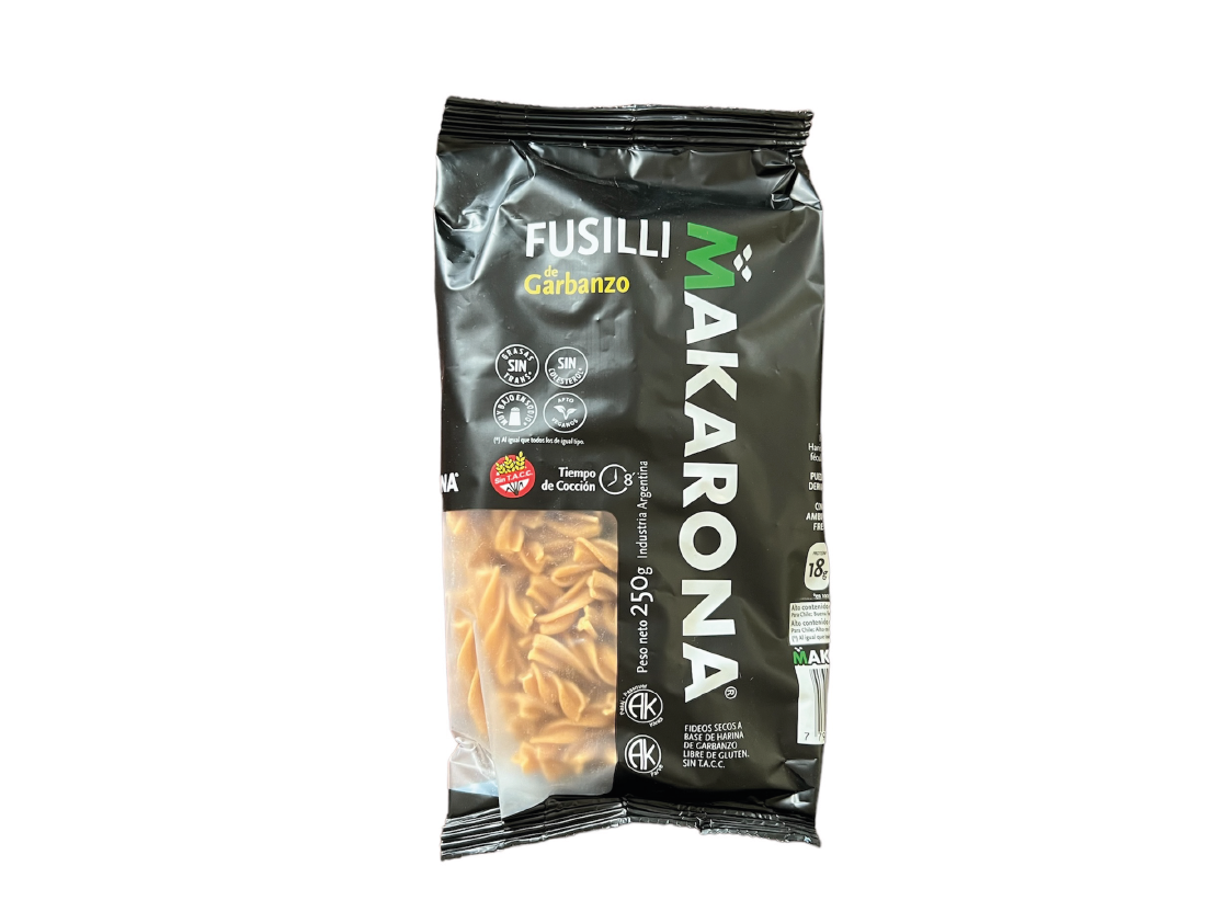 Fideos Fusilli de Garbanzos Makarona