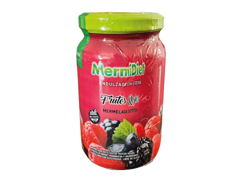 Mermelada de Frutos Rojos con Stevia Mermidiet