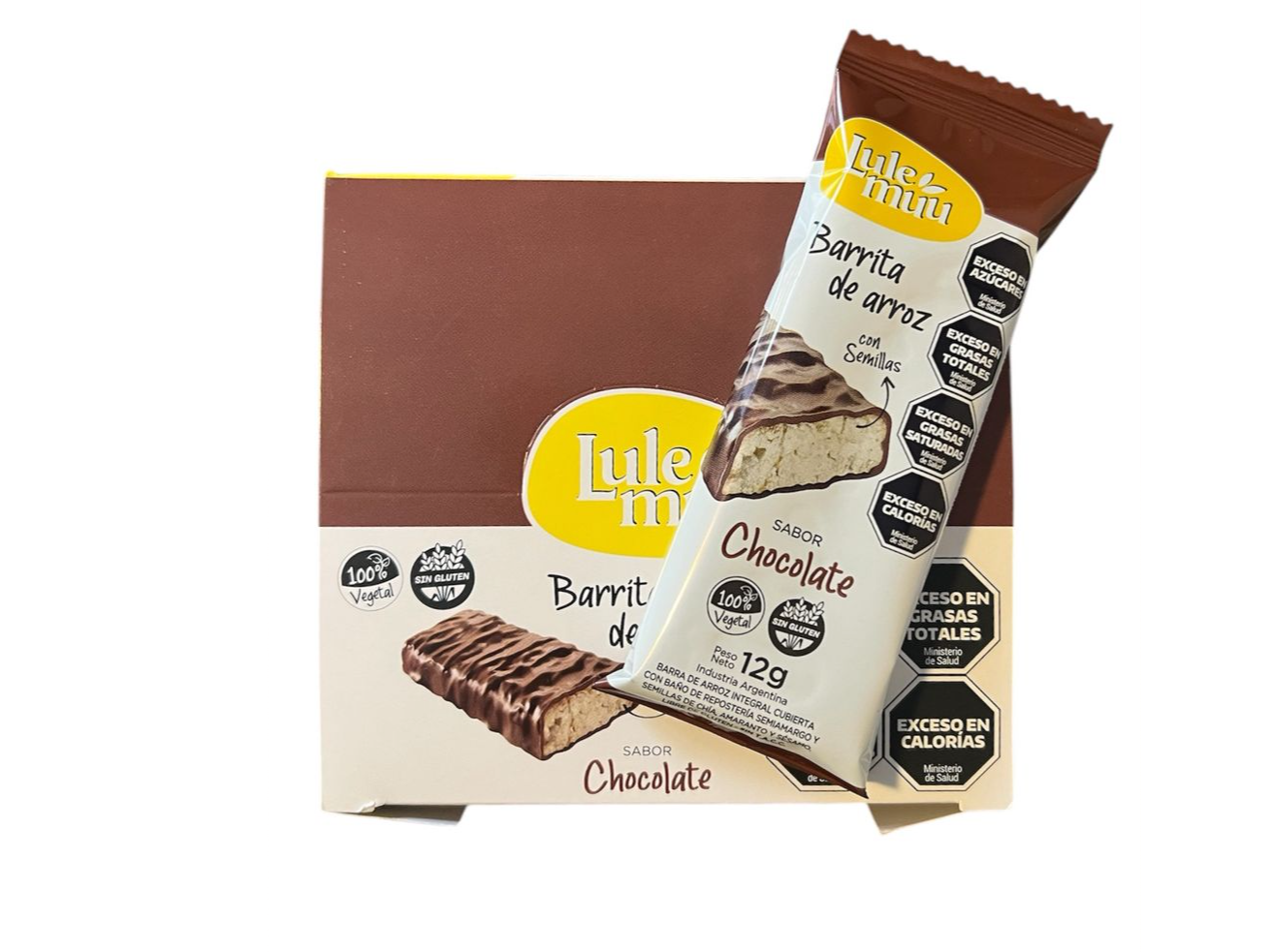 Barras De Arroz Bañado Sabor Chocolate Lule Muu