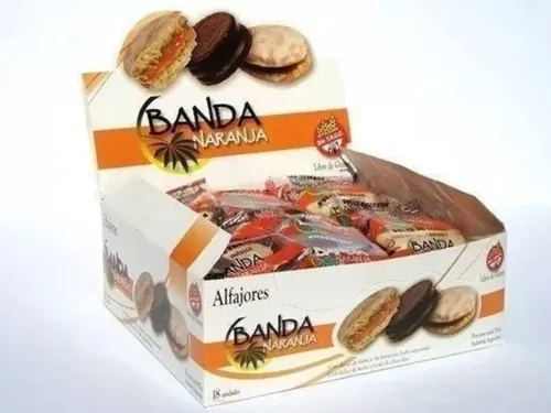 Alfajores Banda Naranja De Chocolate, Membrillo y Dulce De Leche x 18u de BASSOTTO MARKET