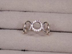 Anillo aritos con micropavé