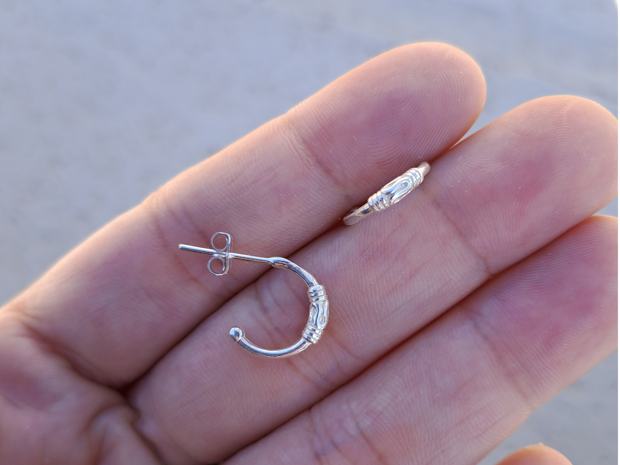 Semi argollitas Bali