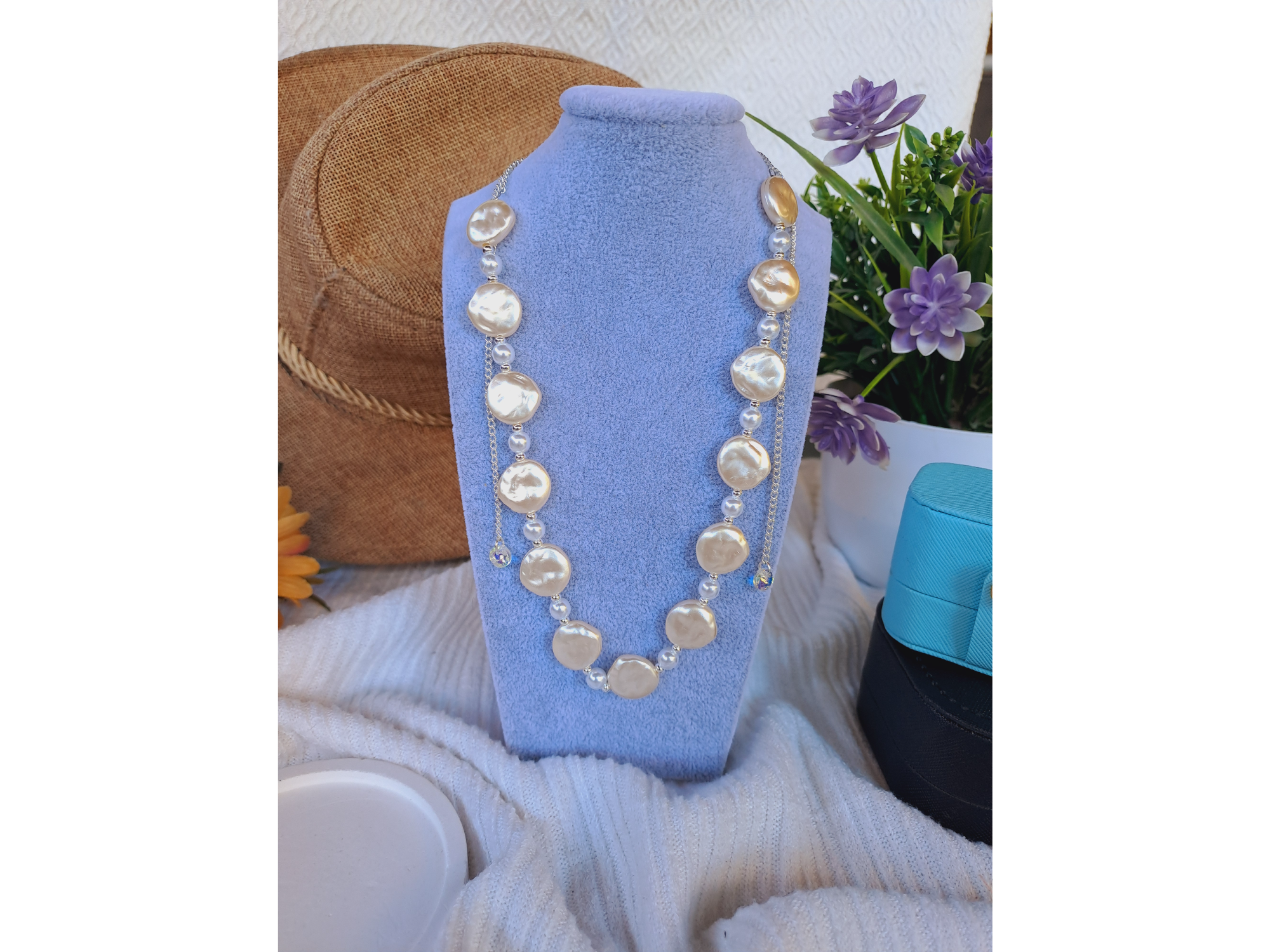 Collar con perlas 4B