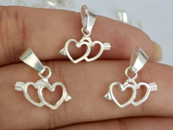 Dije doble corazón