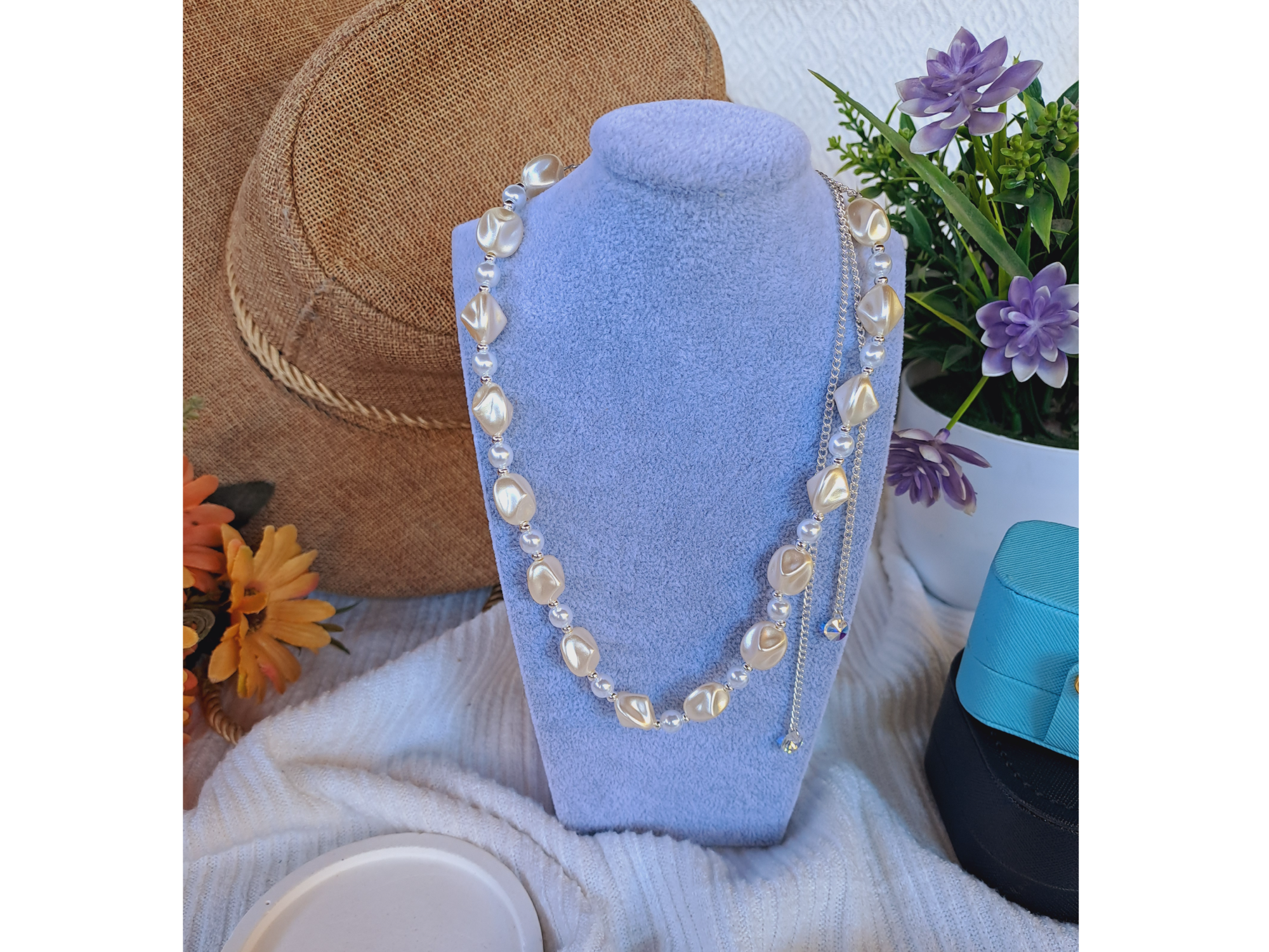 Collar con perlas 3A
