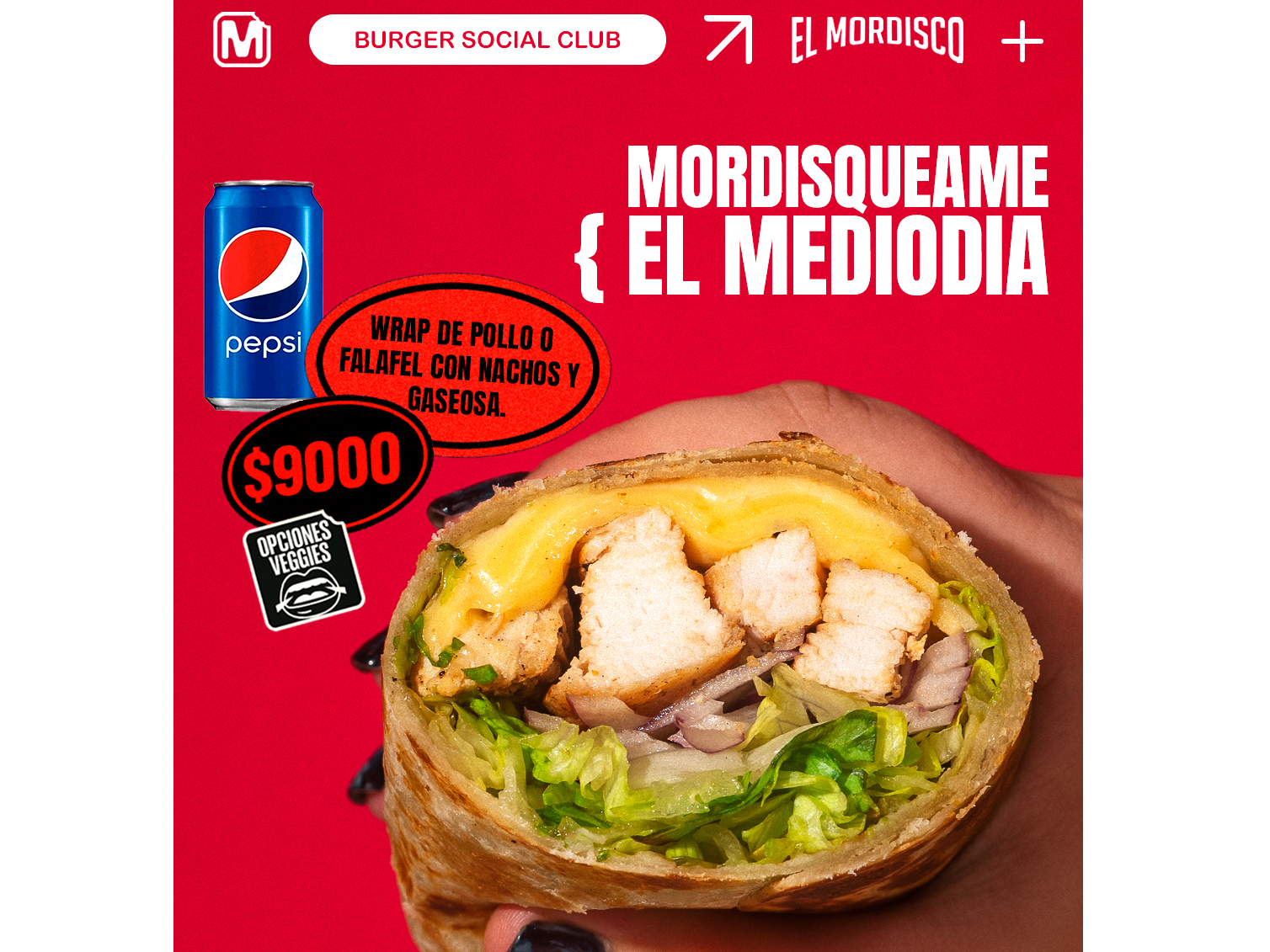 COMBO WRAP DE POLLO  (MEDIODIA)