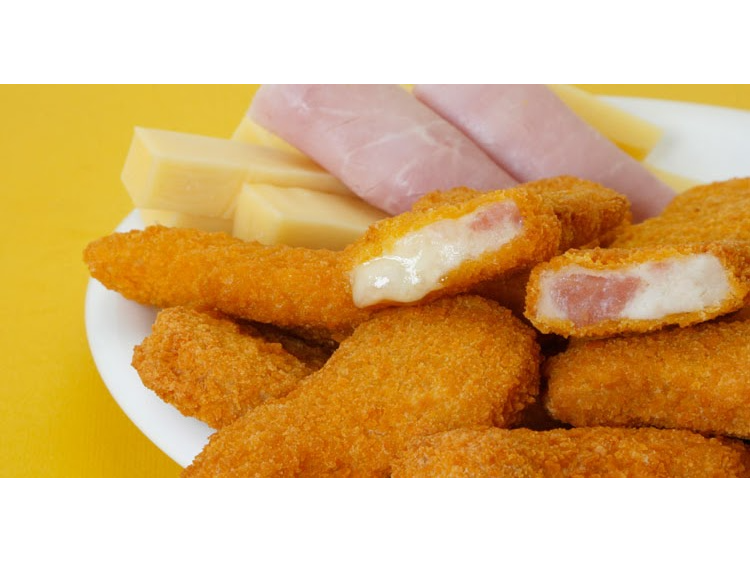 patitas de pollo con jamon y queso