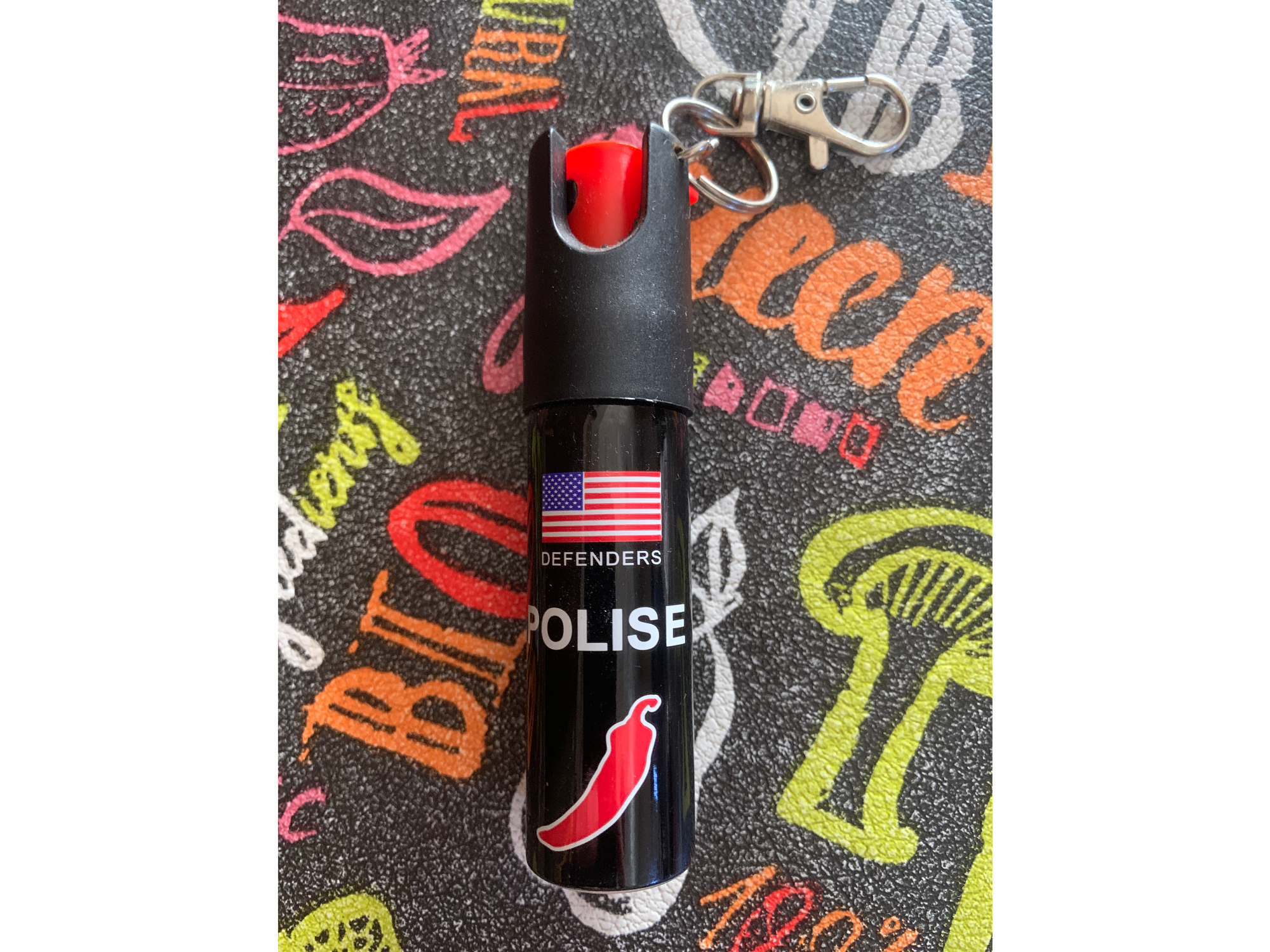 Gas pimienta llavero