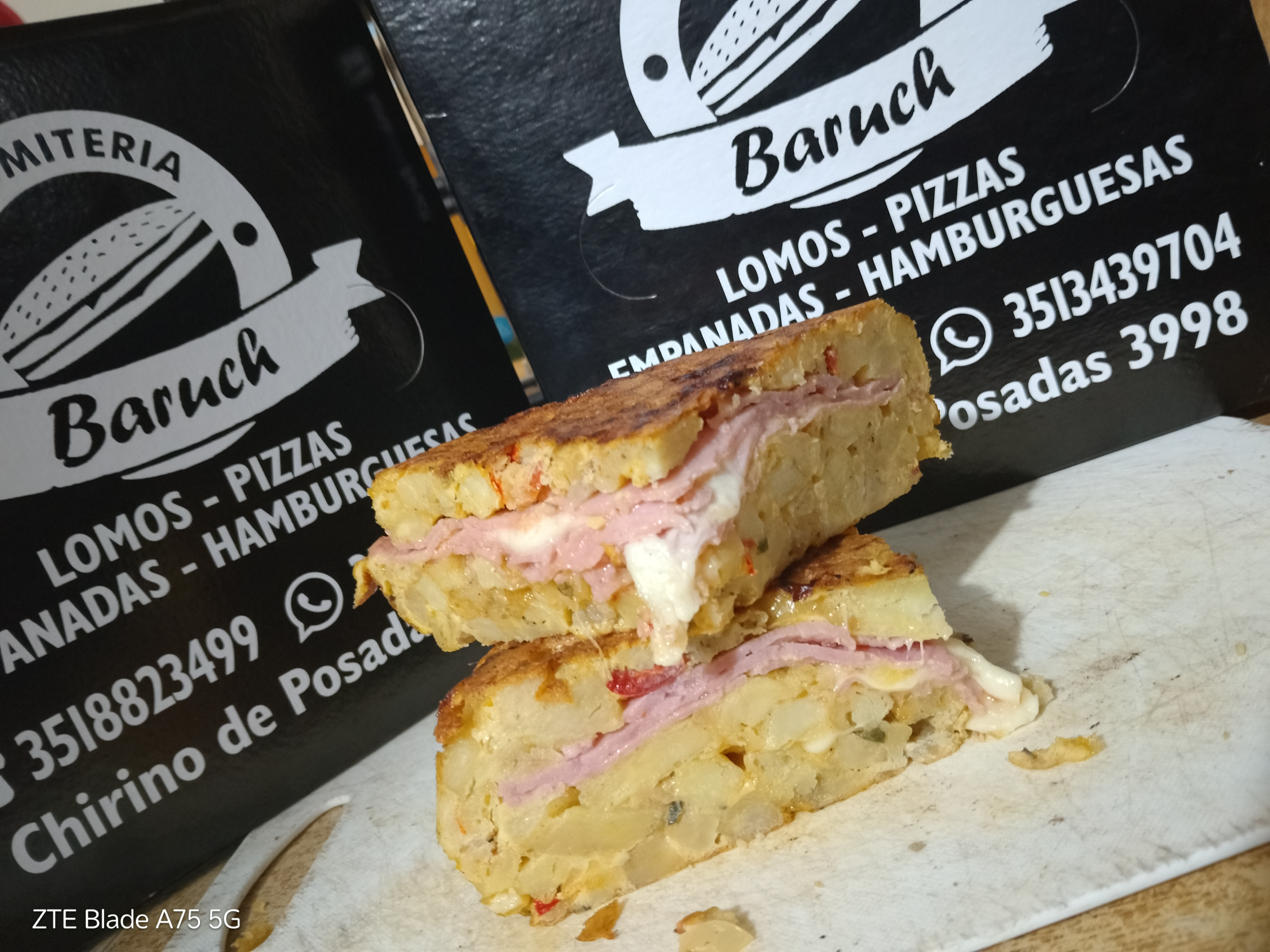 1/2 tortilla rellena