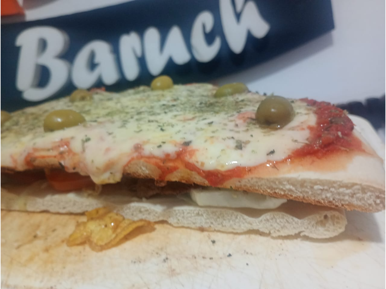 1/2 hambur pizza 4 porciones