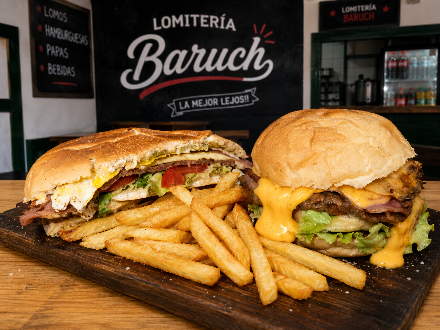 LOMO PRENSADO + HAMBUR COMPLETA