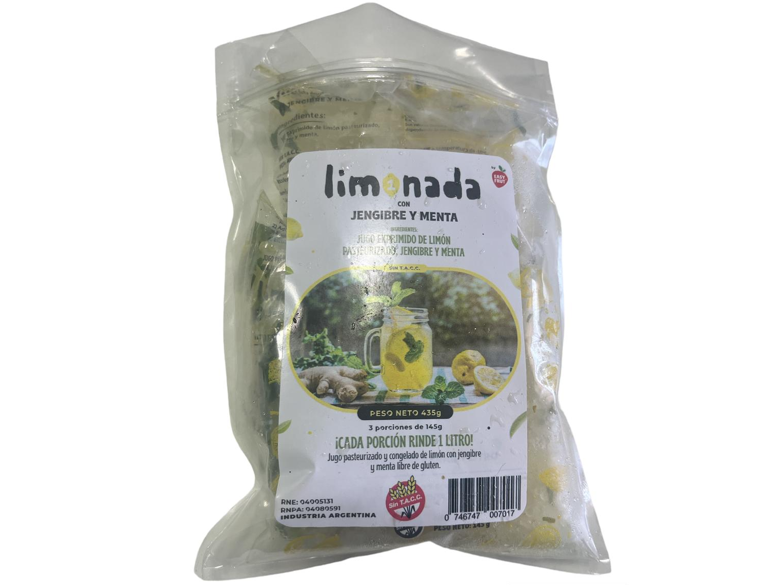 LIMONADA 1- LIMON MENTA Y JENGIBRE