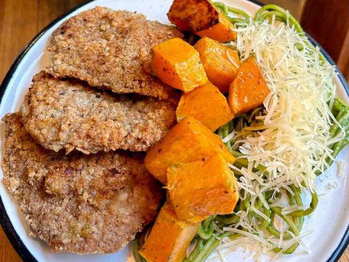 MILAS DE PECETO AL HORNO CON PURÉ BICOLOR