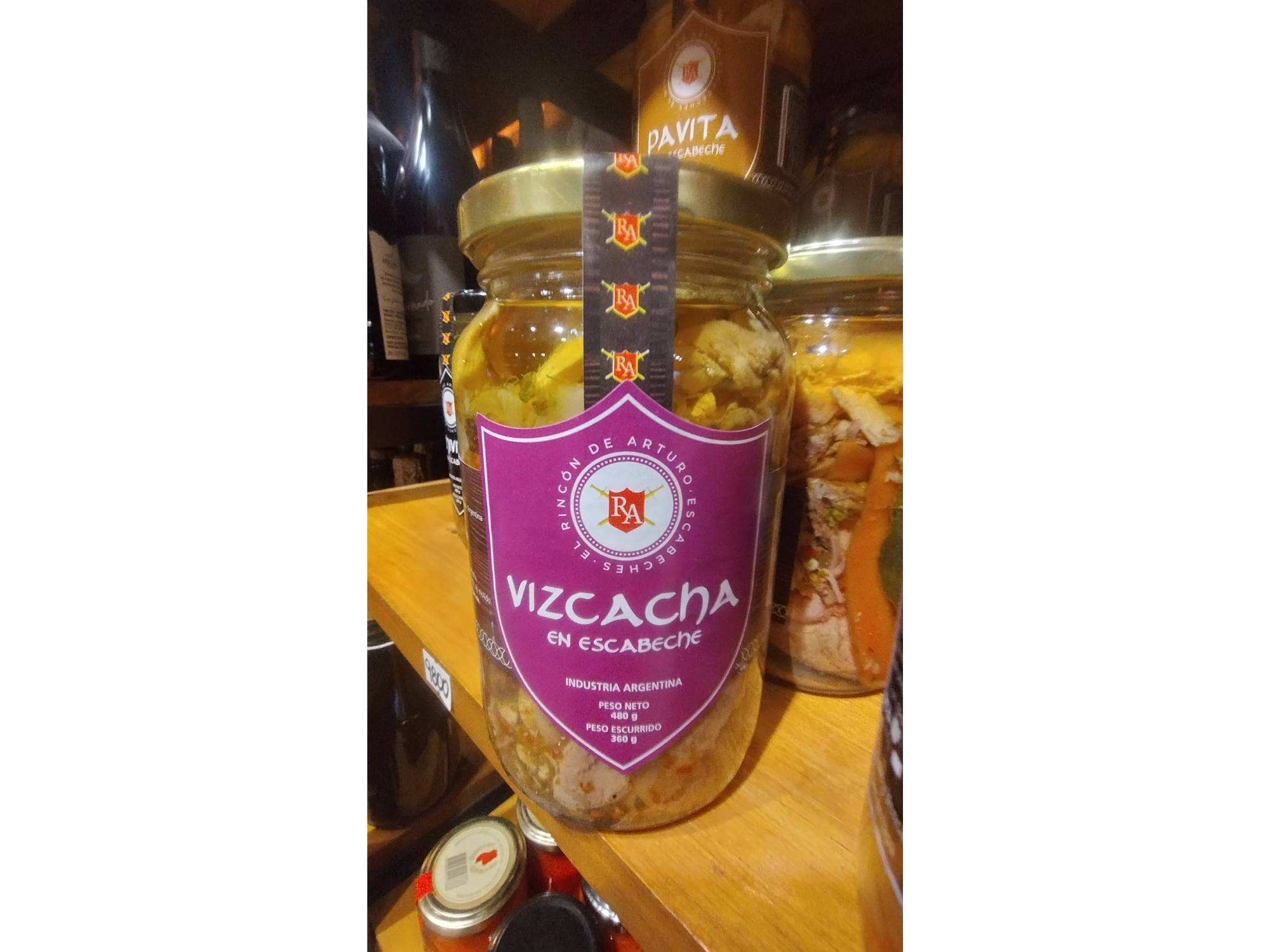 VIZCACHA en escabeche x 500 gr