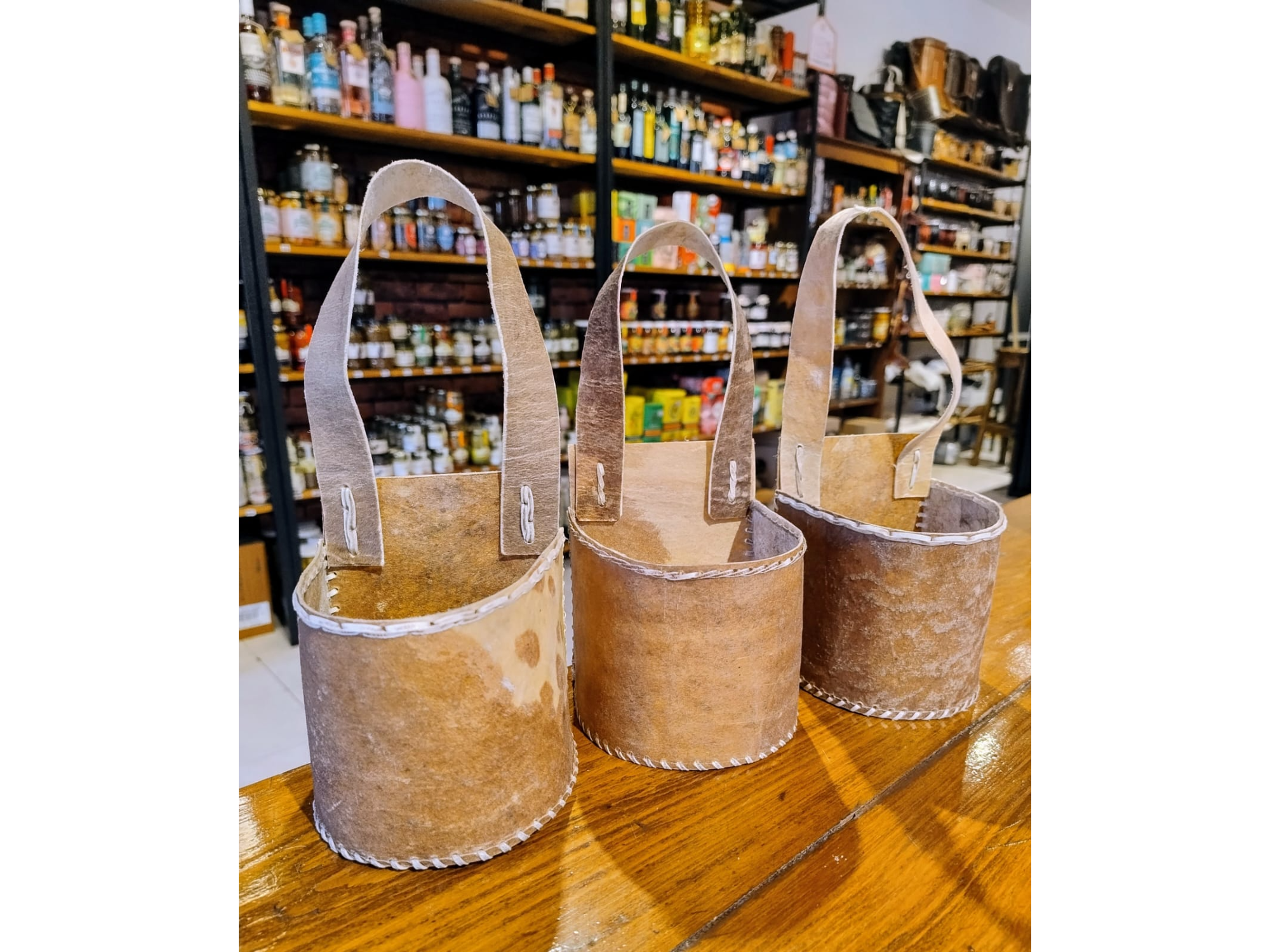 Porta mate Cuero crudo