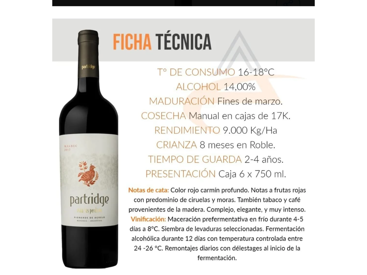 Patridge Malbec