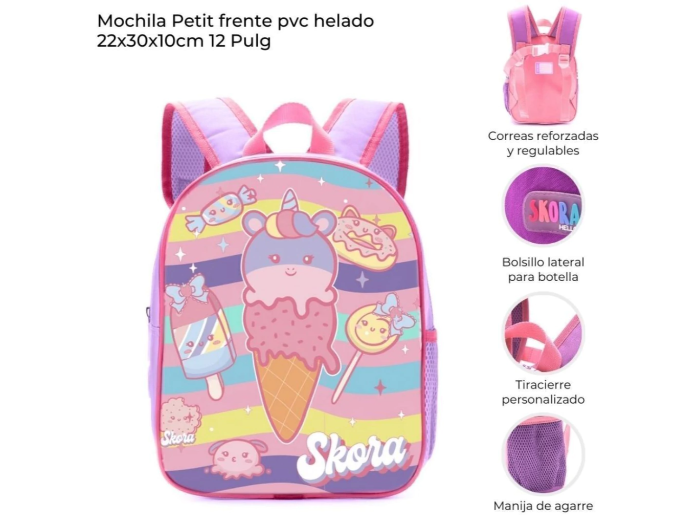 Mochila espalda skora helado 12"