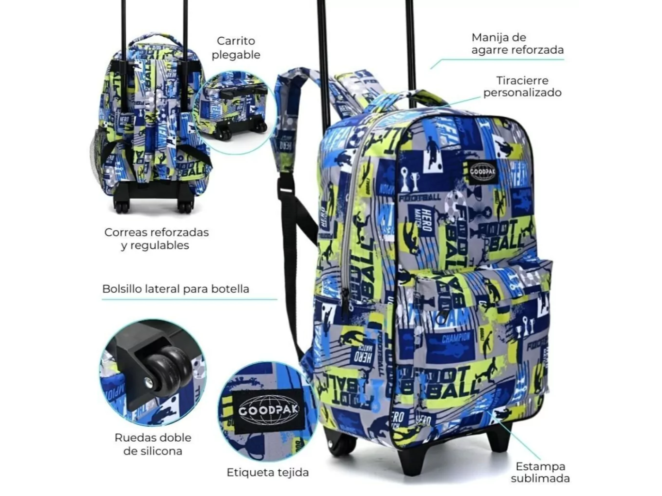 Mochila carro goodpak 17" - Deporte