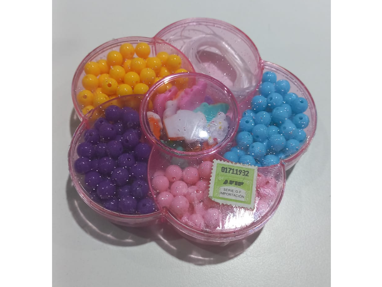 Kit pulseras mostacillas acrilica hm60504