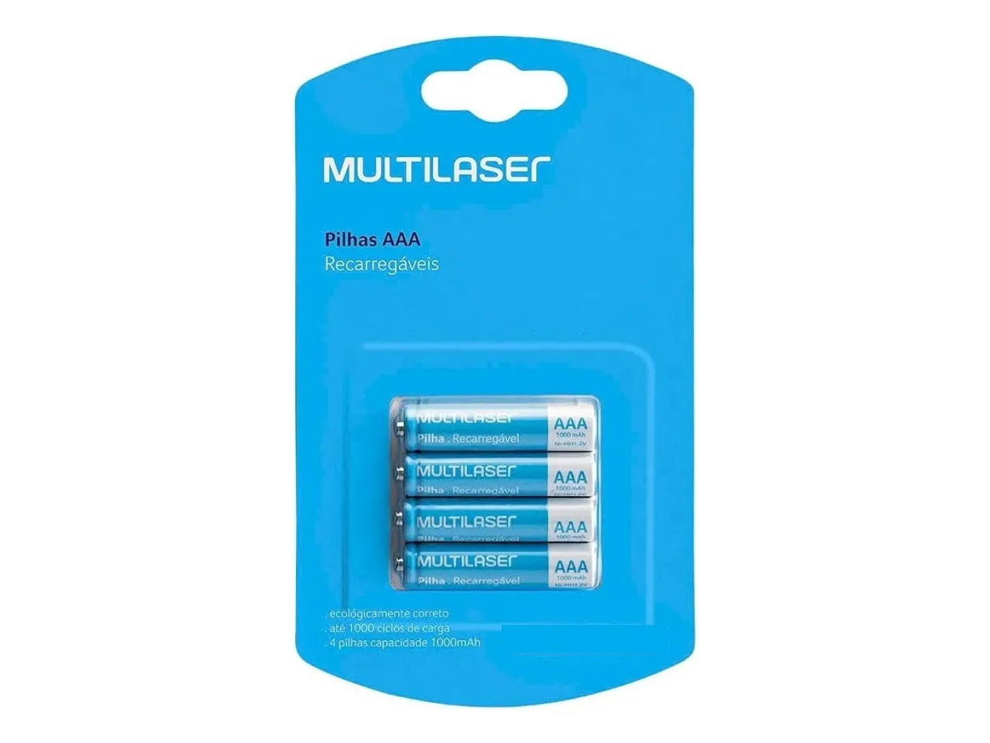 Bateria recargable AAA multilaser X4