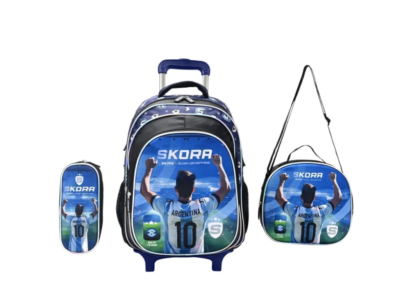 Mochila carro skora 4 en 1 MESSI 16"