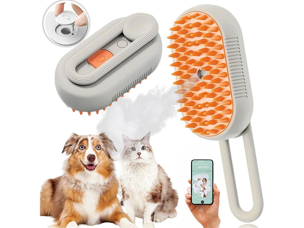 Cepillo vapor mascota manija