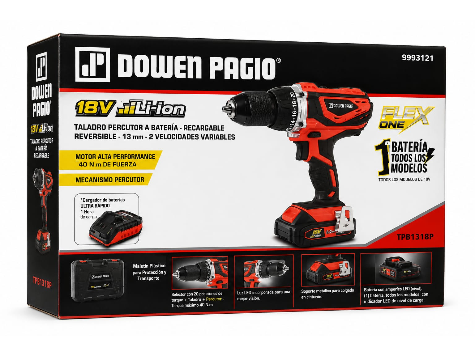 Taladro percutor inalambrico Dowen Paggio